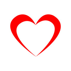 Red Heart Icon for Love, Romance, and Valentine's Day Concepts