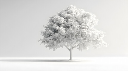 Obraz premium winter tree isolated on white