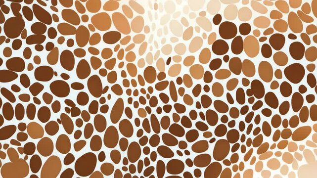 A textured pattern of light beige, tan, and brown oval shapes fills the surface in semi-random distribution across .