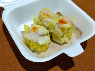 Dimsum The food menu at the Mie Gacoan restaurant, which has a soft texture and a strong taste.