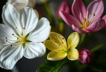 bunch of flowers that are in a vase