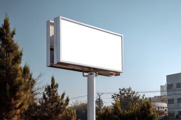 Fototapeta premium Blank Billboard Advertisement Sign