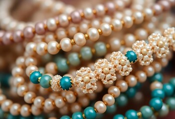 bunch of beads that are on a table