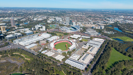  The Sydney suburb of Olympic park, site of the Sydney 2000 olympic games.