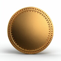 Golden circular medal