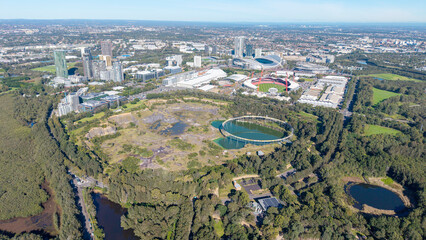 The  Sydney suburb of Olympic park ,site of the Sydney 2000 olympic games and brick pit park.
