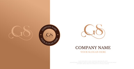 Initial GS Logo Design Vector 