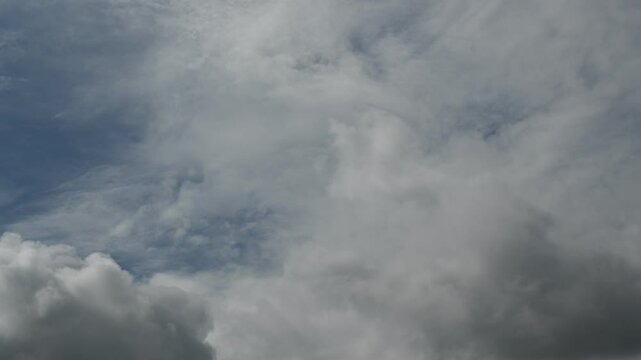 Dramatic Cloud Formation with Blue Sky Background in Natural Setting