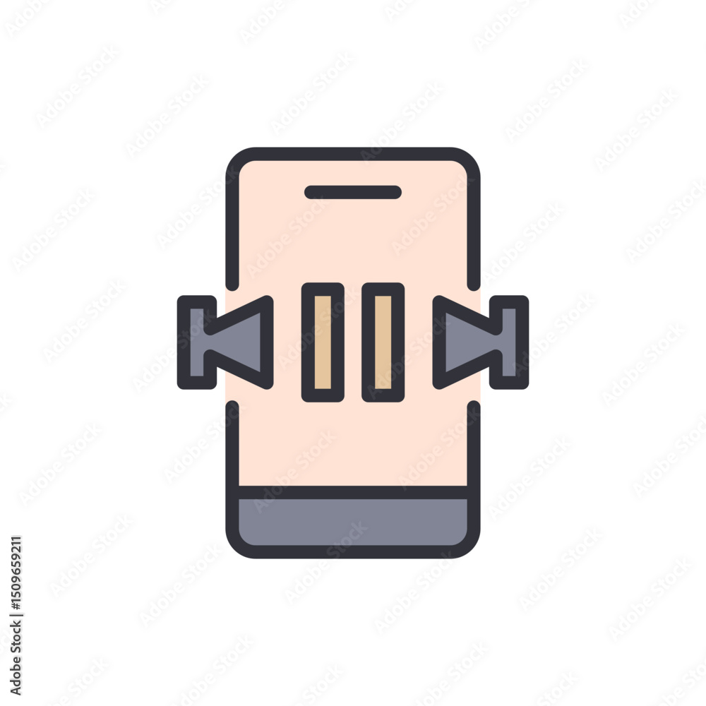 Poster digital multimedia player pause and rewind functionality application