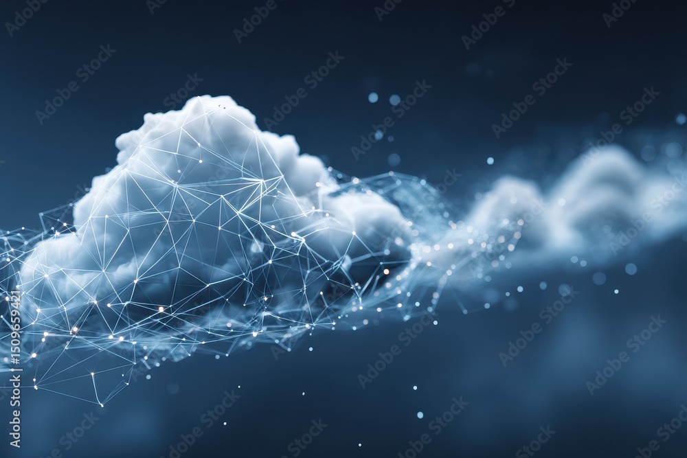 Poster cloud computing network, digital data