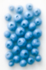 Blurred Blueberries Under Frosted Glass Blue Fruit Abstract Food Background