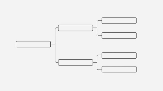 tournament bracket, 4 team layout, flat style championship template, isolated on white, perfect for sports like soccer, football, basketball, tennis, or baseball