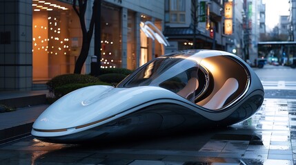 Concept car designed to look like a giant toothbrush sleek futuristic automotive design