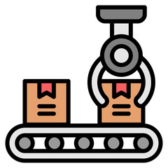Assembly Line outline color icon