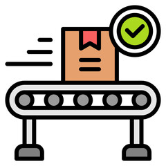 Conveyor Belt outline color icon