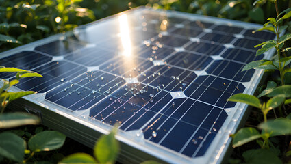 Solar panels on the roof