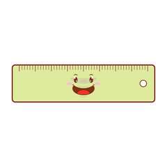 ruler playful face cartoon cute