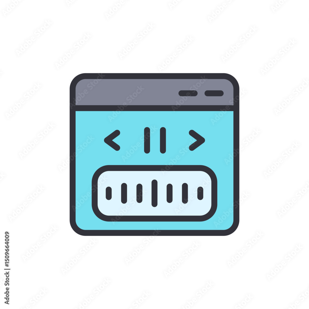 Poster stylish graphical representation of an audio player interface design