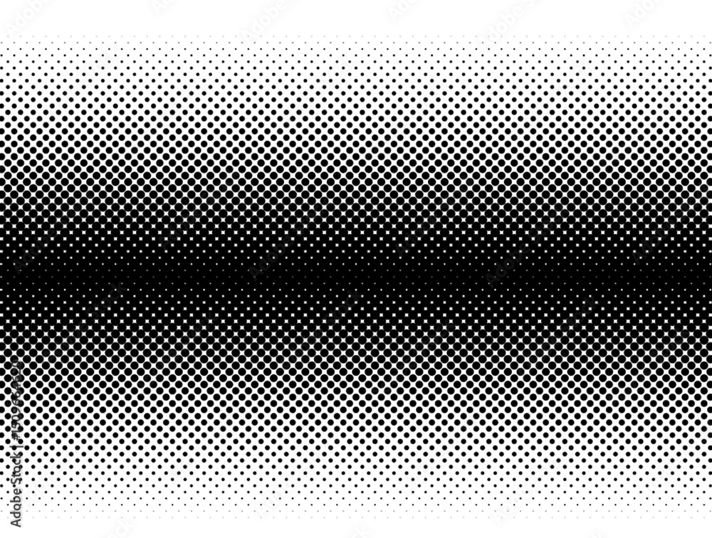 Poster halftone circle design element, round banner. abstract halftone wave dotted background. halftone gru