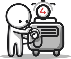 Simple Character Repairing a Generator with a Timer