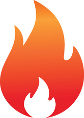 Fiery Ember Clipart Vector, Burning Fire Illustration, Outline Stroke Icon for Websites & Mobile Apps