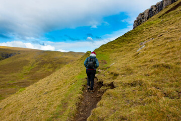 Fototapeta premium Hvannhagi Hike on Suduroy Island - Faroe Islands