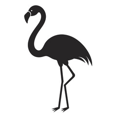 Obraz premium Flamingo silhouette background design for print or web