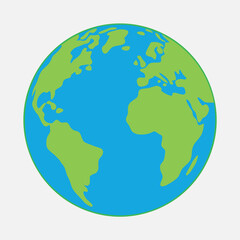 Fototapeta premium Stylized globe of the earth vector illustration