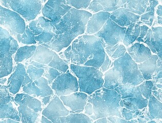 Obraz premium Blue Ice Water Painted Texture for Winter, Abstract, and Cool-toned Designs