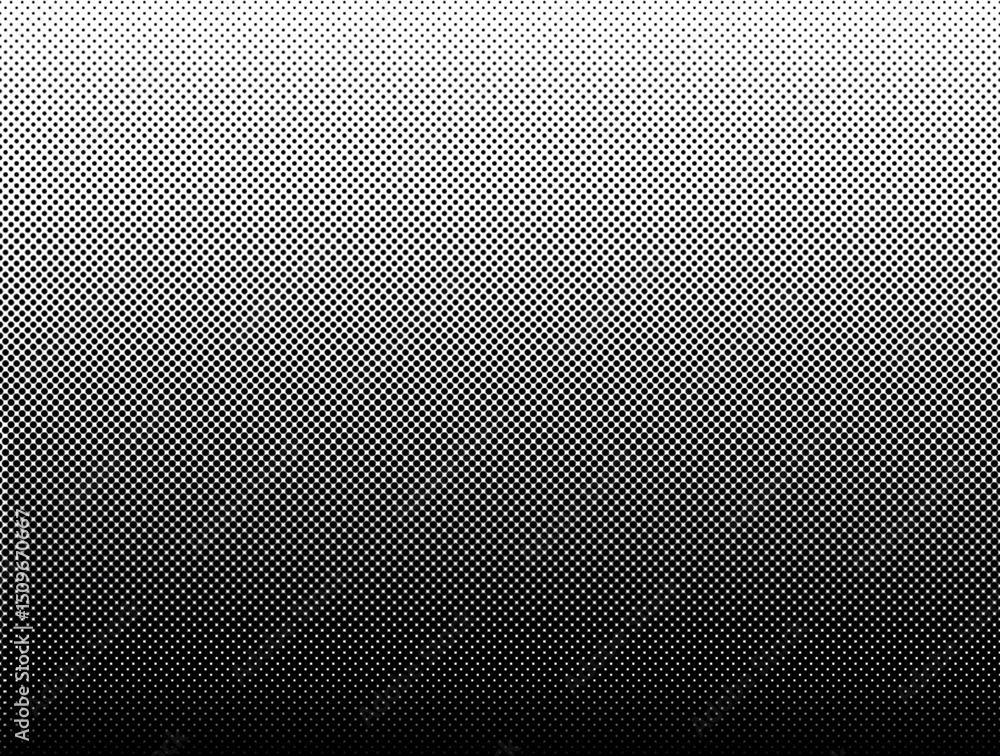 Aufkleber dotted halftone gradient texture. vanishing polka dot background. repeating dots gradation pattern b