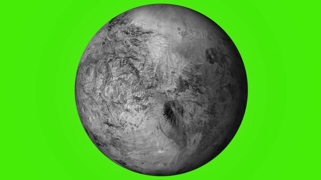Green Screen Haumea Animation Rotating Dwarf Planet Video for Space Projects