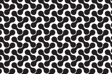 A repeating pattern of geometric metaballs, creating an interesting visual texture with blending organic shapes and contrasting negative space.