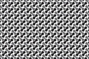 A repeating pattern of geometric metaballs, creating an interesting visual texture with blending organic shapes and contrasting negative space.