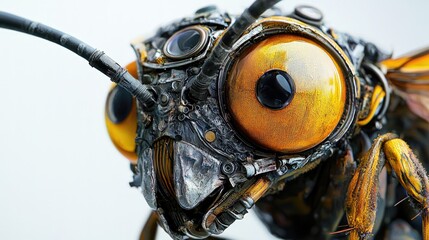 Fototapeta premium Close-up of a mechanical insect head.