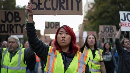 Protesters demanding jobs and economic rights