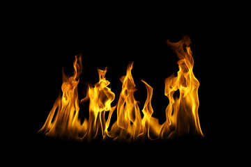  Black background fire, flames with torches and textures with splitting power effect, can grill...