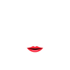 Cartoon Illustration of a Lips Mask