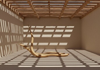 木造建築 柔らかな光 彫刻 影絵模様