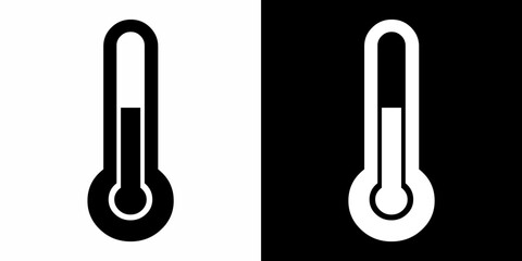 Temperature line icon vector illustration set.