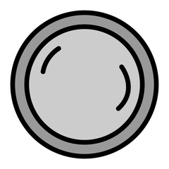Plate Vector Filled Icon Design