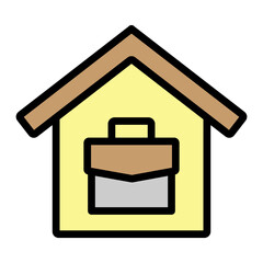 Work From Home Vector Filled Icon Design