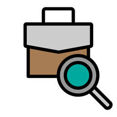 Job Search Vector Filled Icon Design