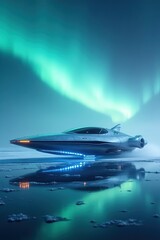 Fototapeta premium jet airplane on the ocean