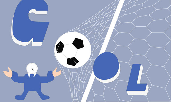a woman gool soccer ball