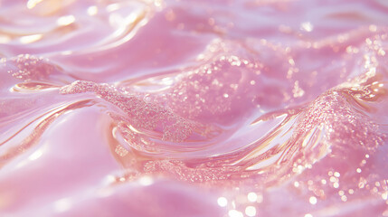 close up of pink rose water