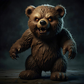 Monster demon horror evil teddy bear