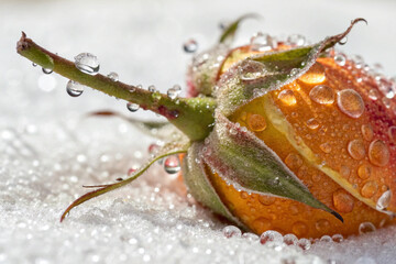 Dew-Kissed Rose Bud: Macro Beauty