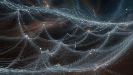Interwoven Cosmic Filaments Forming a Luminous Celestial Tapestry