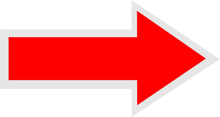Arrow red in color pointing on right side