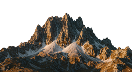 Majestic Mountain Peak Dramatic Rock Formation at Sunrise